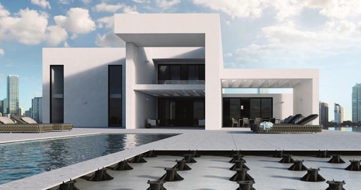 Tendencia en diseño de exteriores e interiores: Soportes para pavimento flotante